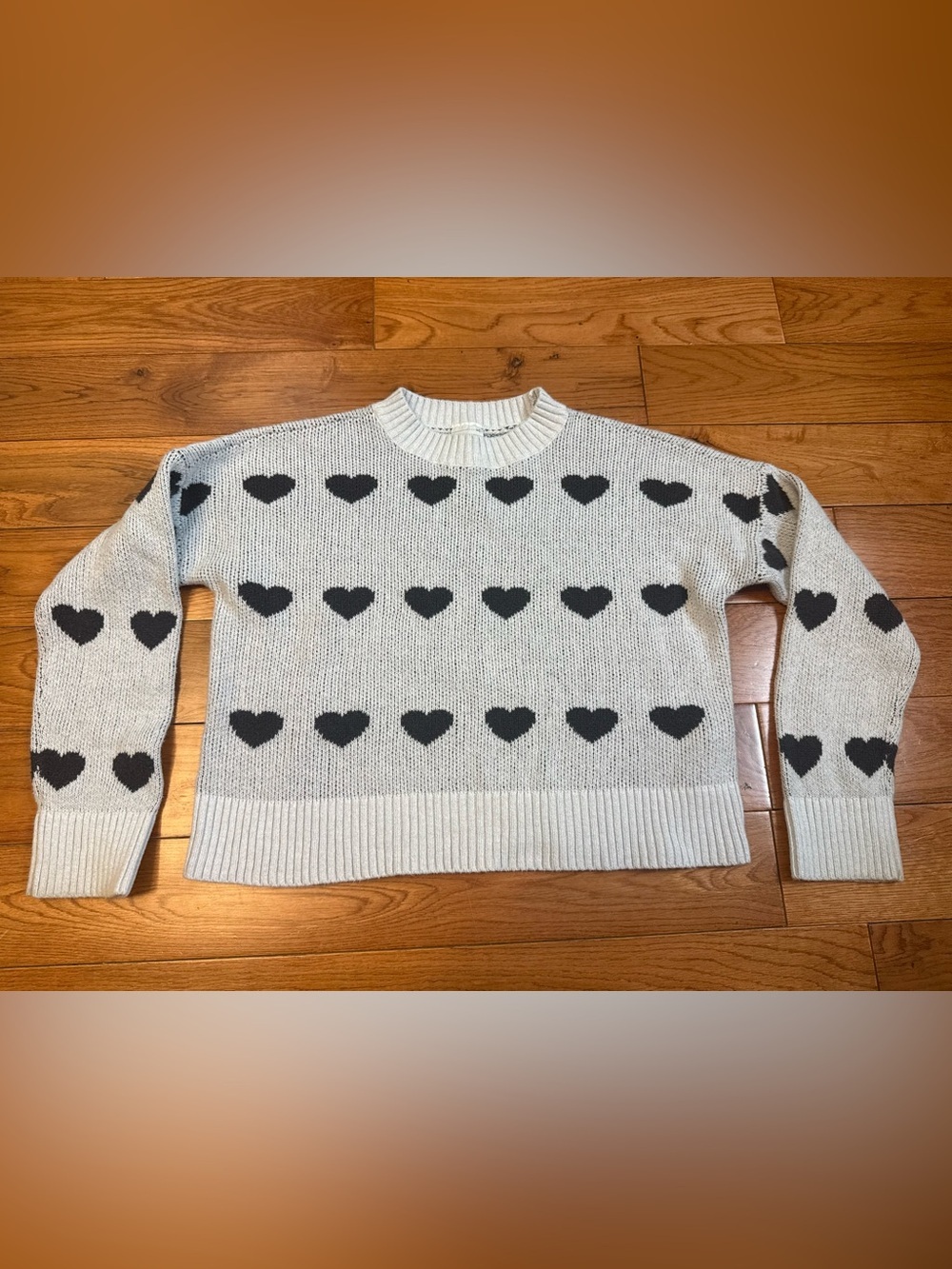 Abercrombie Kids Heart Print Sweater NWOT